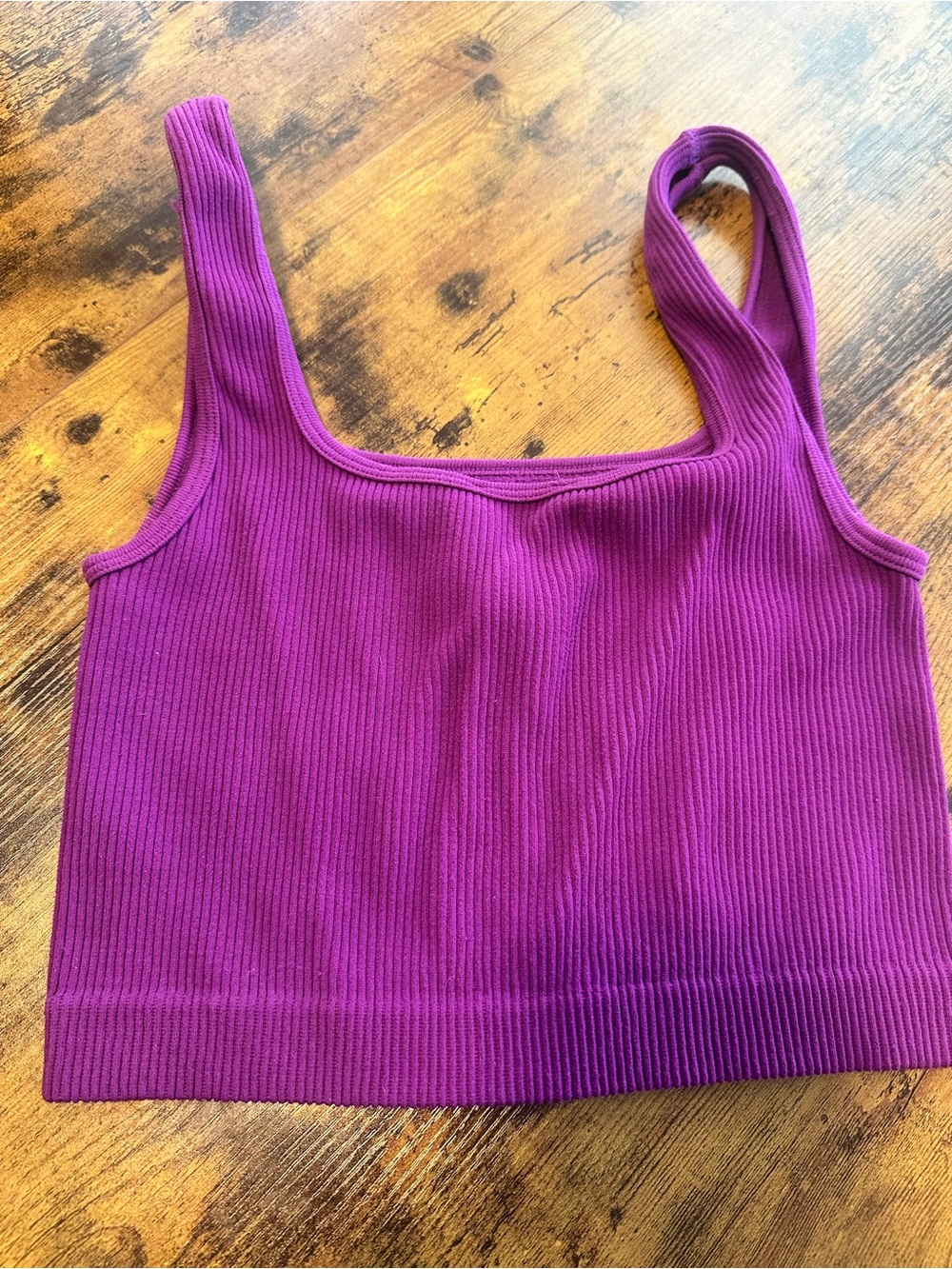 zara purple cropped tank top